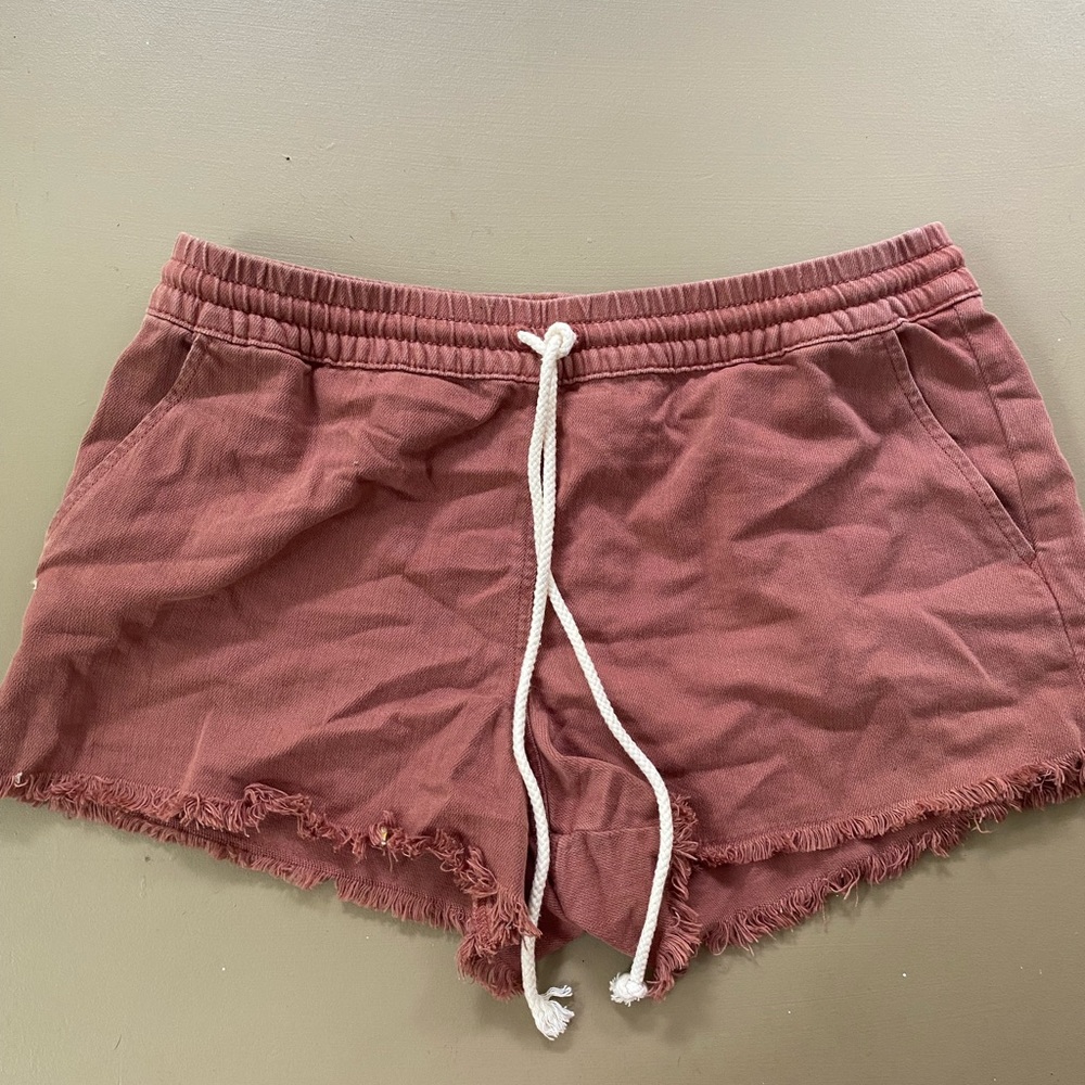 AERIE Coral Jean Shorts